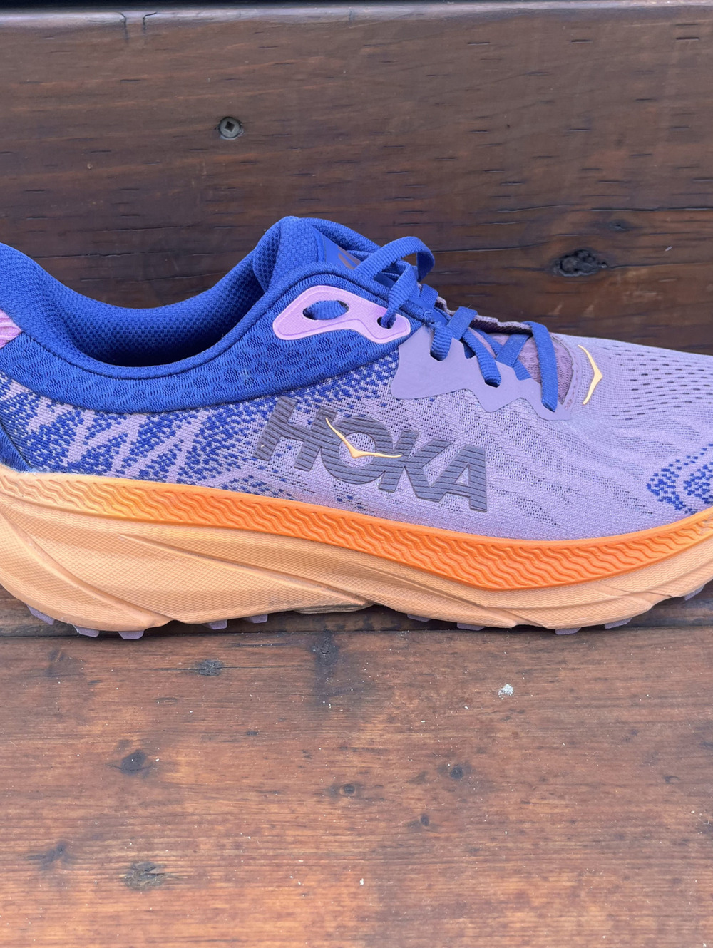 Hoka One One Challenger ATR 7 Running Shoe Size Women's 9.5B Purple Orange Gym
